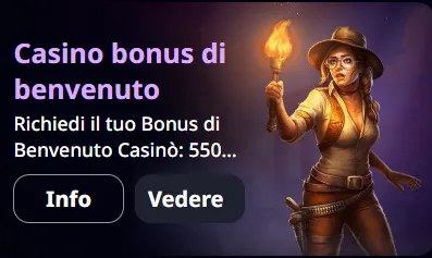 Casino bonus di benvenuto 550 percento