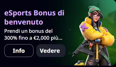 Esports bonus di benvenuto 300 percento fino a 2000 euro