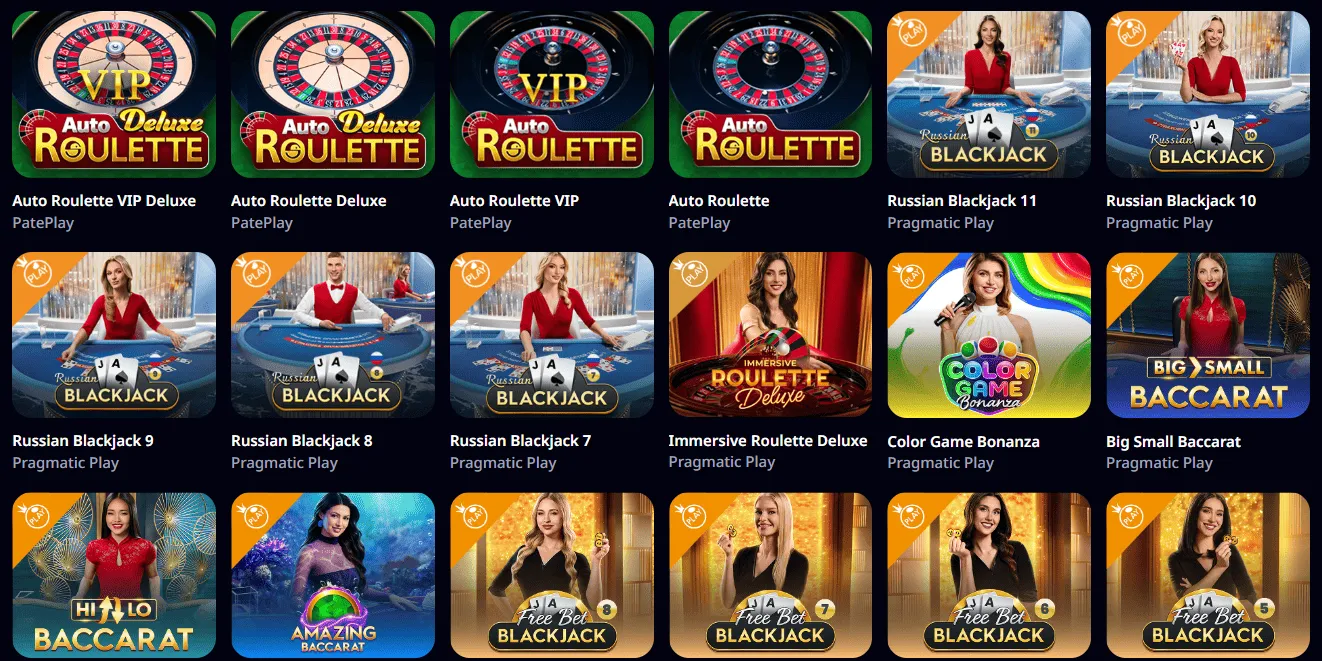 Giochi con croupier live su Zizobet